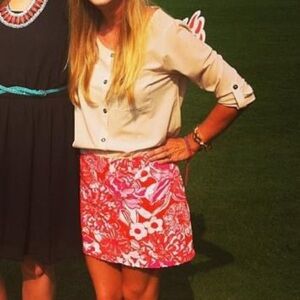 Lilly Pulitzer Pink and orange lilly Pulitzer skirt size zero 0